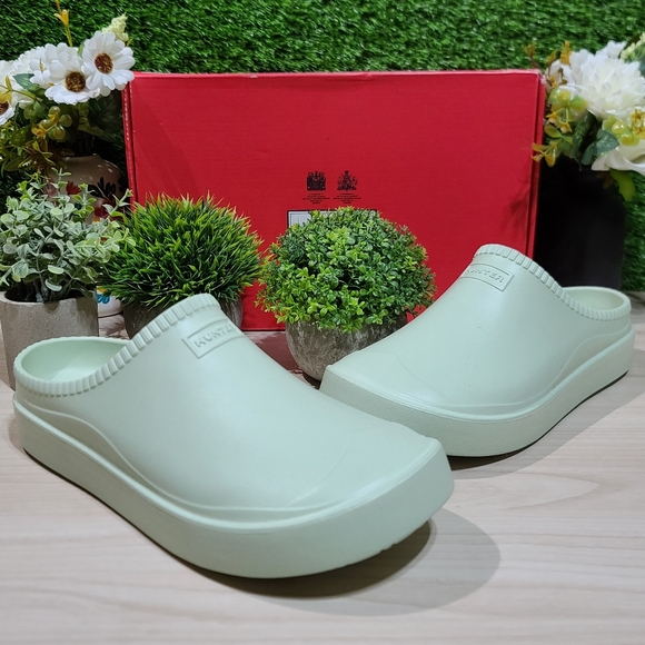 Hunter Shoes - Hunter in/Out Bloom Foam Clog - Muffled Green, Women's 9 Medium NEW